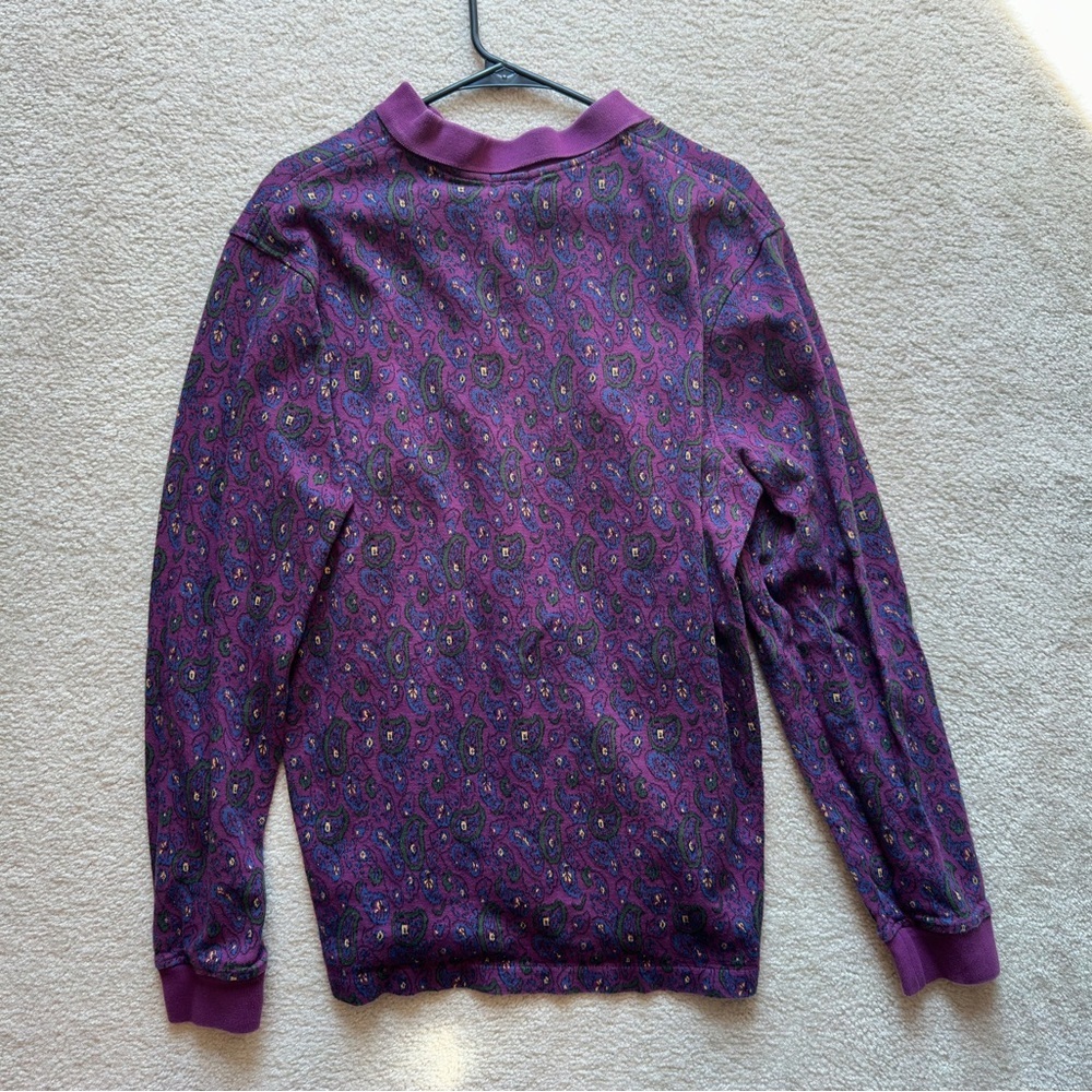 J. Crew Purple Paisley Polo Shirt - Picture 3 of 3